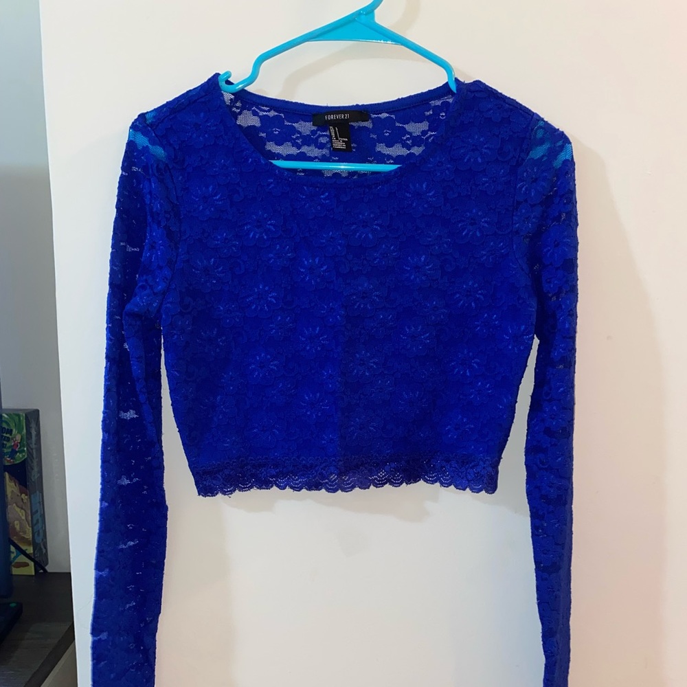 Forever 21 Lace Crop Top L